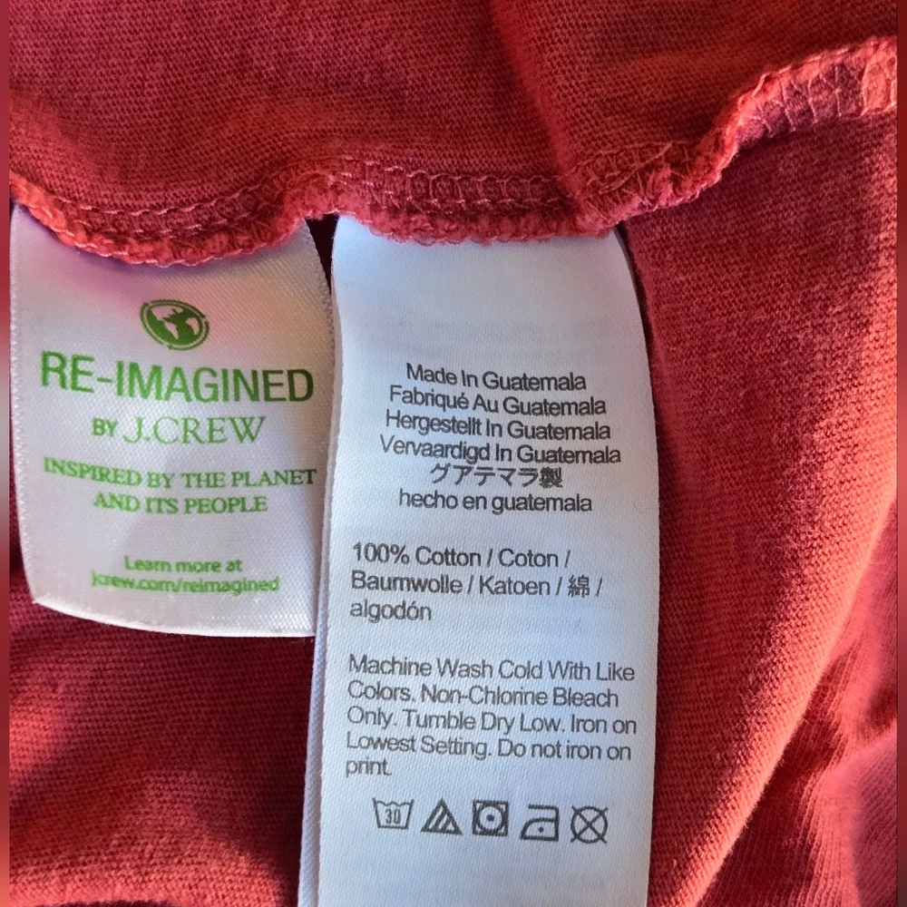 J. Crew Coral Sailboat Graphic Tee